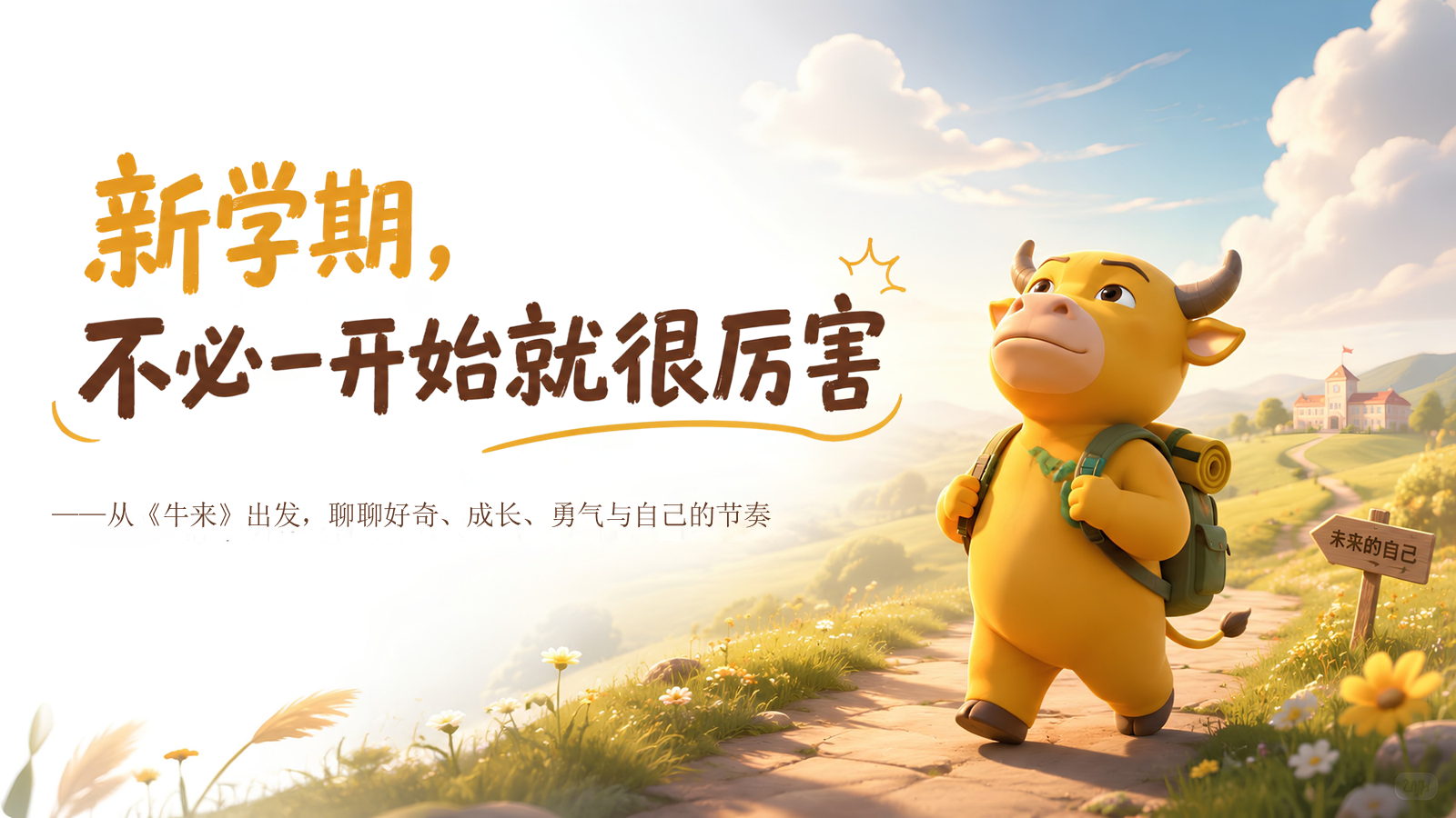 【0224】主题班会--牛来 《新学期，不必一开始就很厉害》-从《牛来》出发，聊聊好奇、成长、勇气与自己的节奏