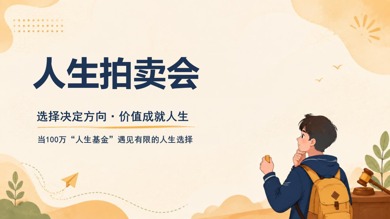 【0373】主题班会：人生拍卖会，竞拍人生想要的东西