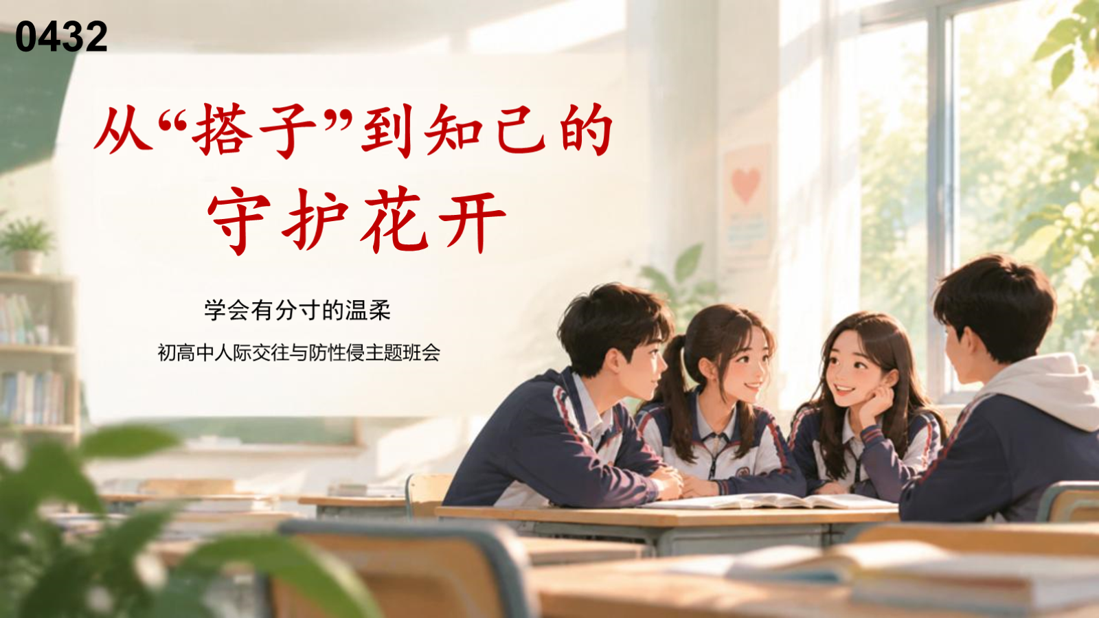 【0432】主题班会：初高中人际交往与防性侵班会：从&ldquo;搭子&rdquo;到知己守护花开