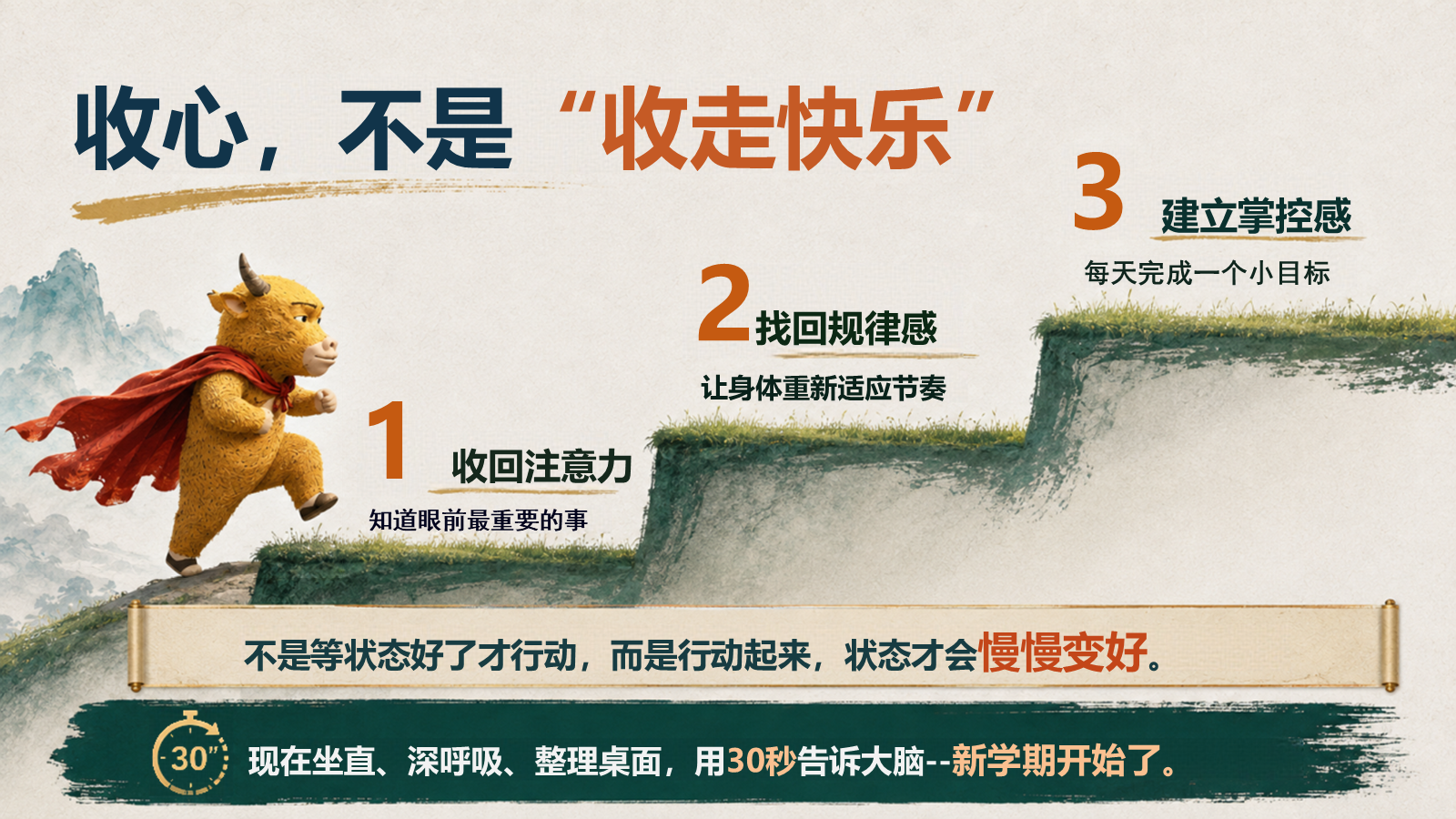 【0171】【通用】【秋季上】牛来主题通用开学收心第一课班会 预览