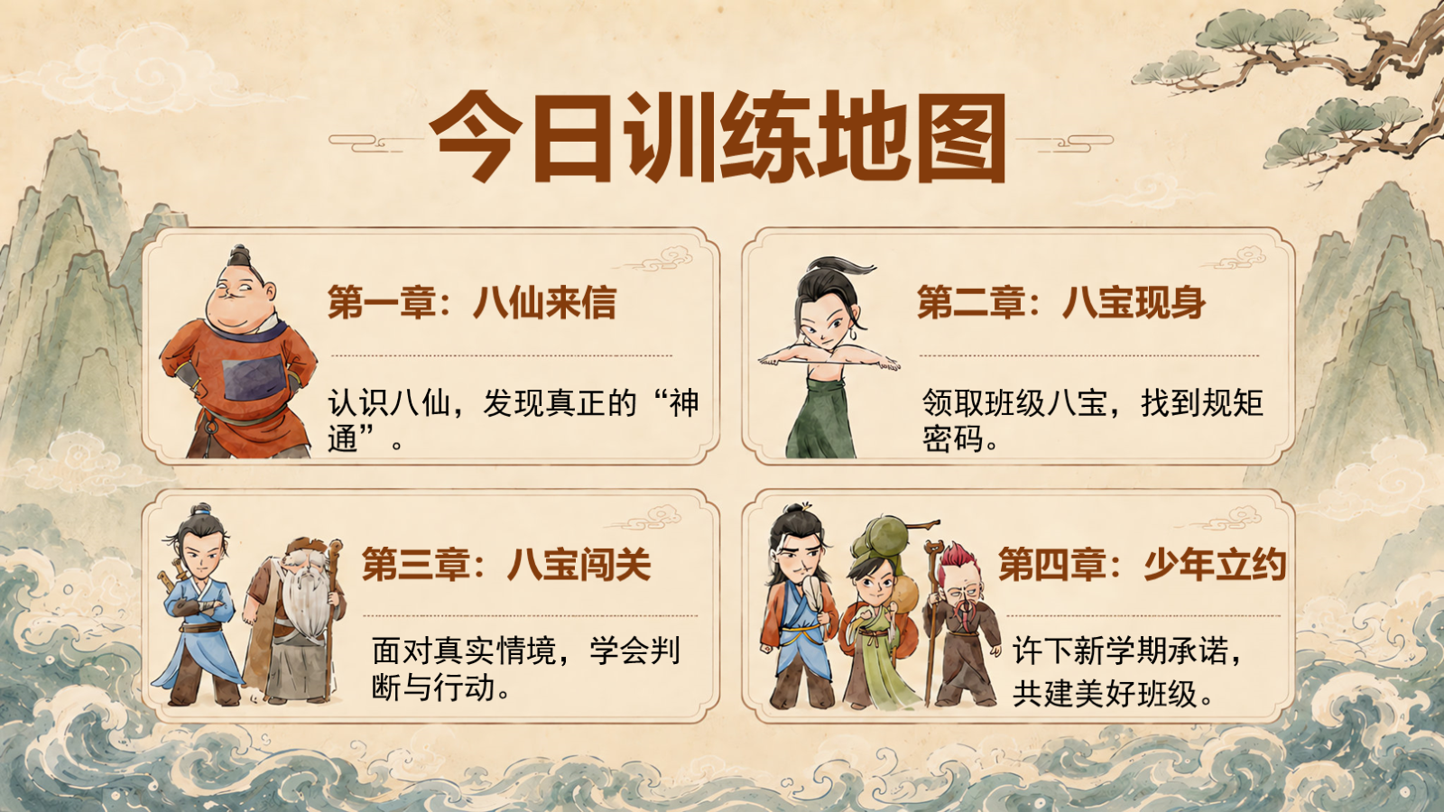 【0170】【通用】【秋季上】开学第一课&mdash;&mdash;八仙训练营：把&ldquo;&rdquo;班规&rdquo;变成超能力PPT 预览