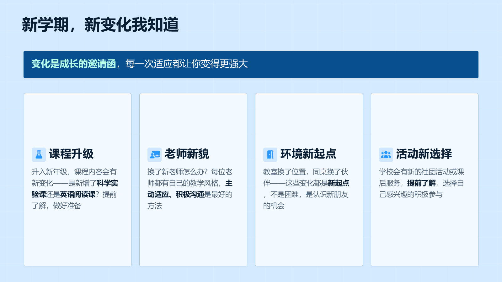 【0172】【通用】【秋季上】学期开学第一课：收心&middot;安全&middot;习惯&middot;学习&middot;德育&middot;梦想 预览