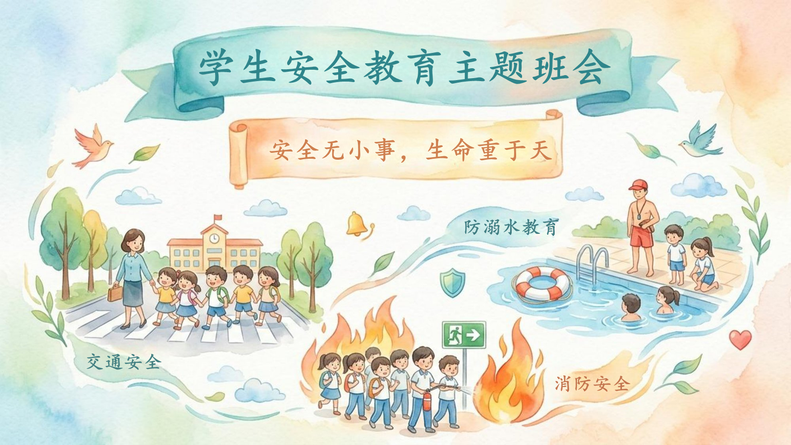 【0288】班主任必备学生安全教育主题班会（12大主题） 预览