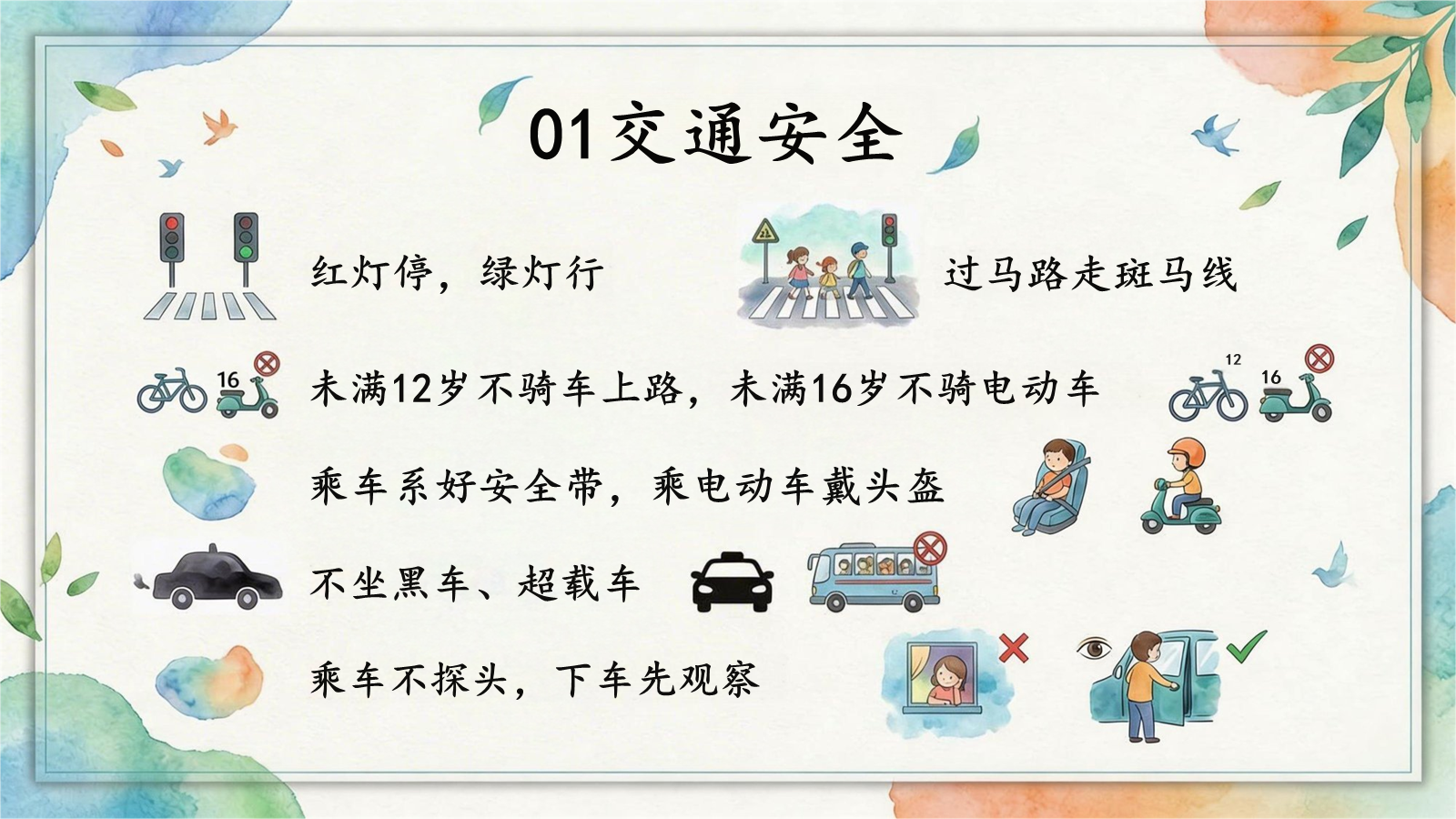 【0288】班主任必备学生安全教育主题班会（12大主题） 预览
