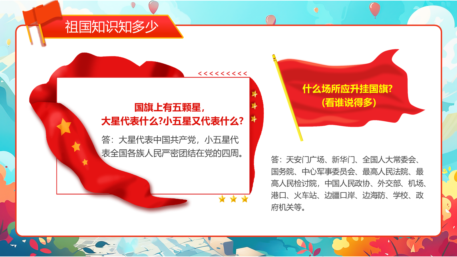 【0264】【通用】【秋季】国庆节主题班会&mdash;&mdash;祖国在我心中 预览