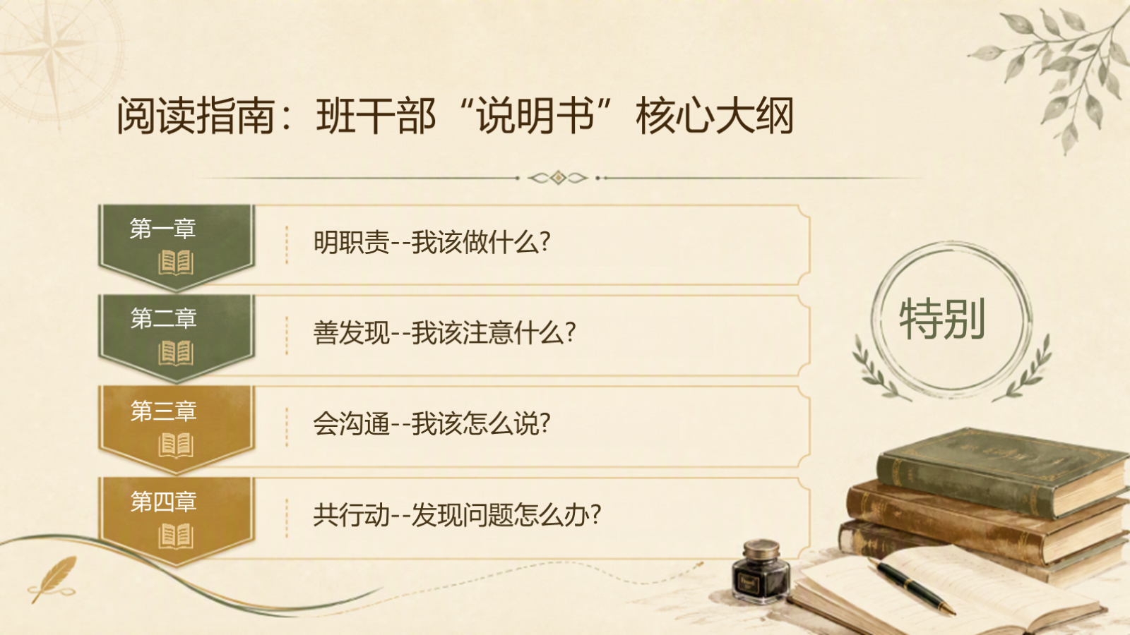 【0230】班干部培训主题班会PPT：班干部说明书 预览