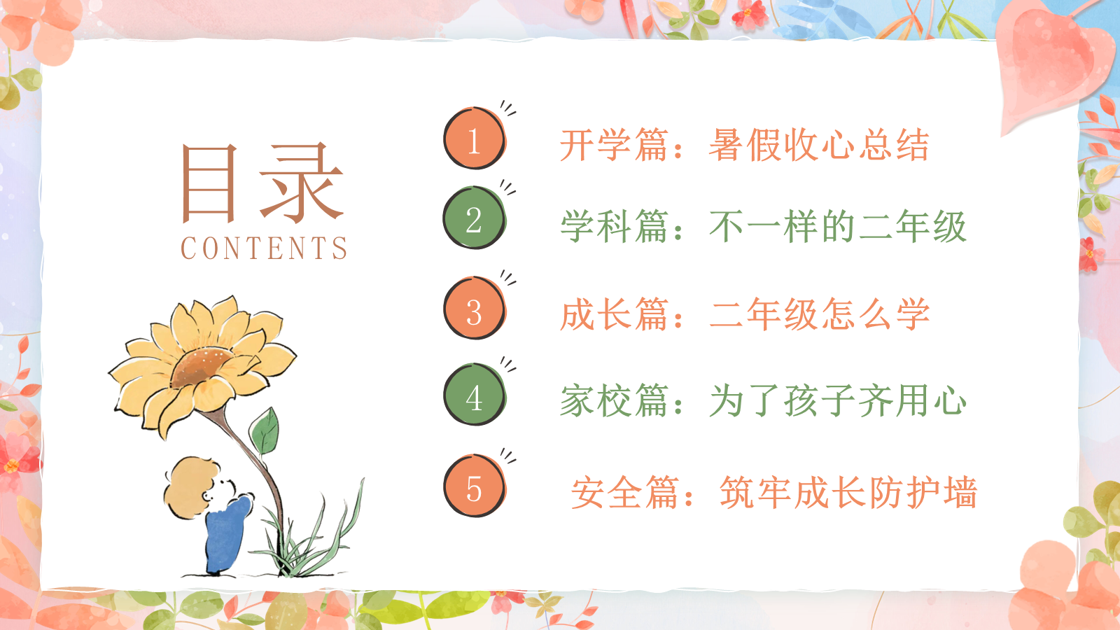 【0040】【二年级】【秋季上】[语文】开学家长会为了孩子齐用心ppt+逐稿 预览