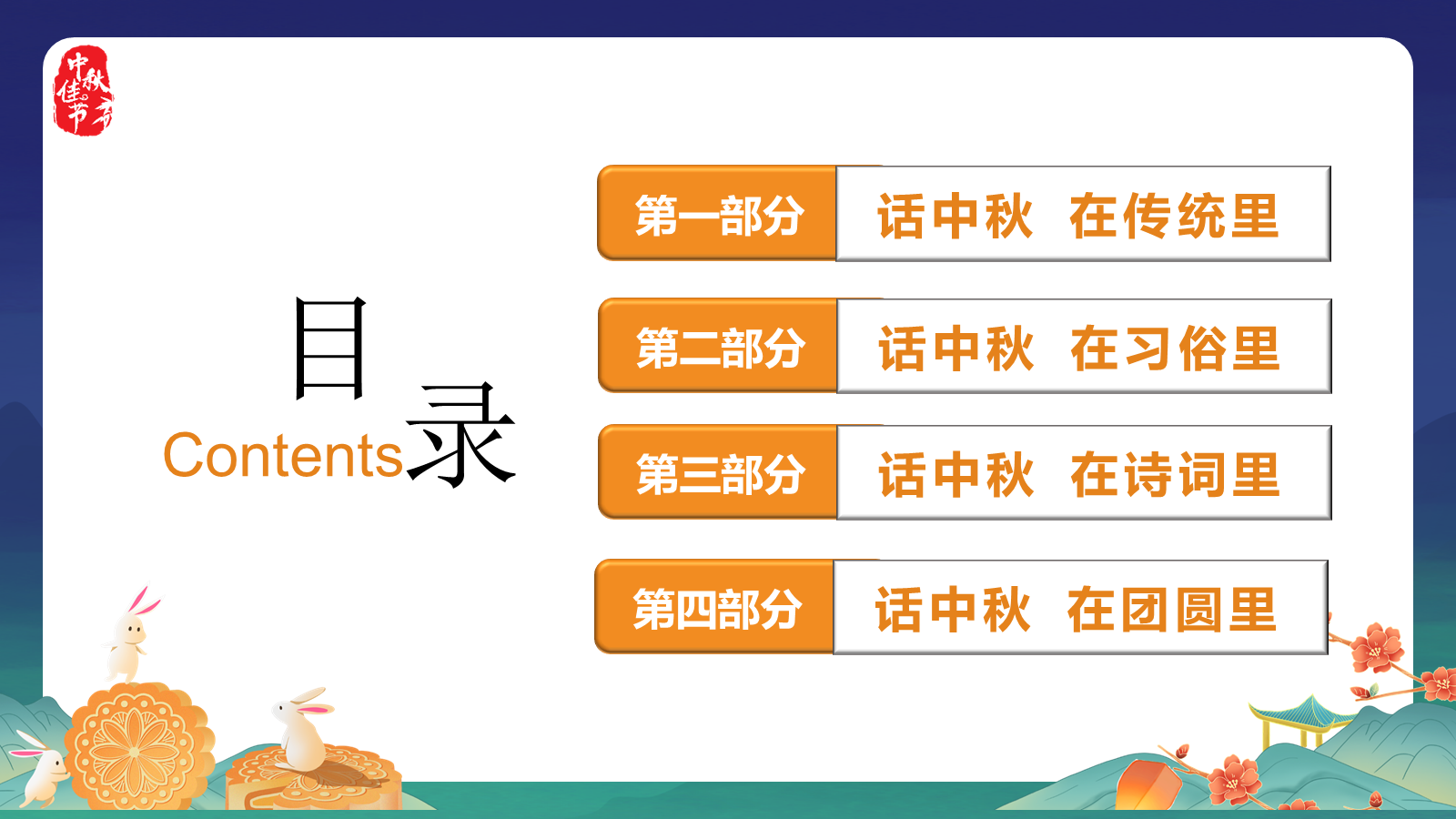 【0259】节日班会 0815中秋节班会《情满中秋共话团圆》ppt课件+视频 预览