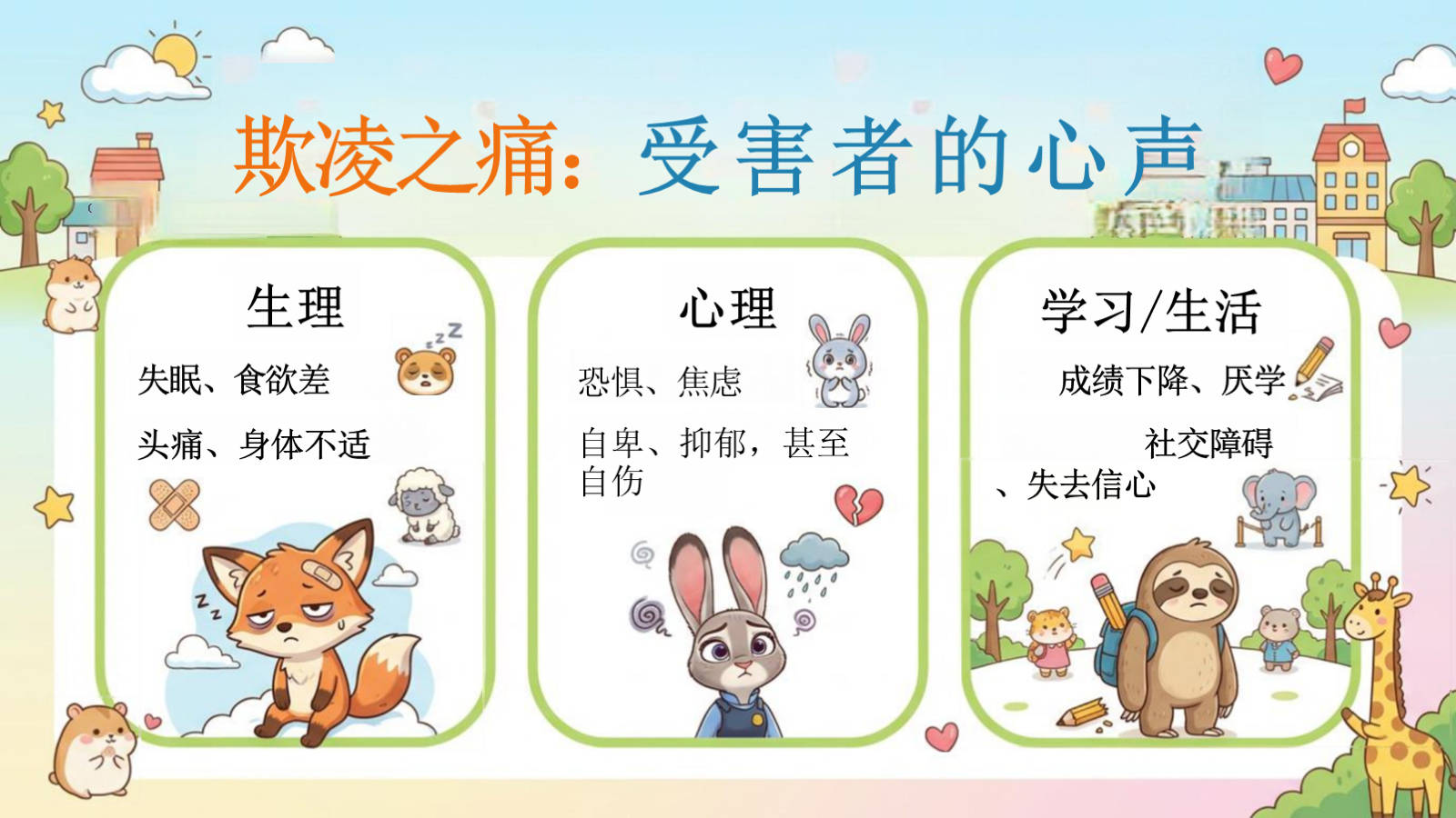 【0271】拒绝沉默，向阳而行-预防校园欺凌主题班会 预览