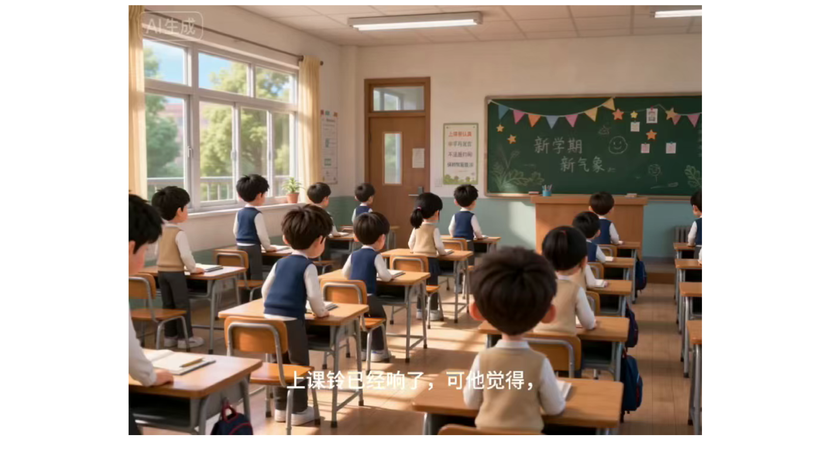 【0232】开学第一课水彩PPT立规矩 预览