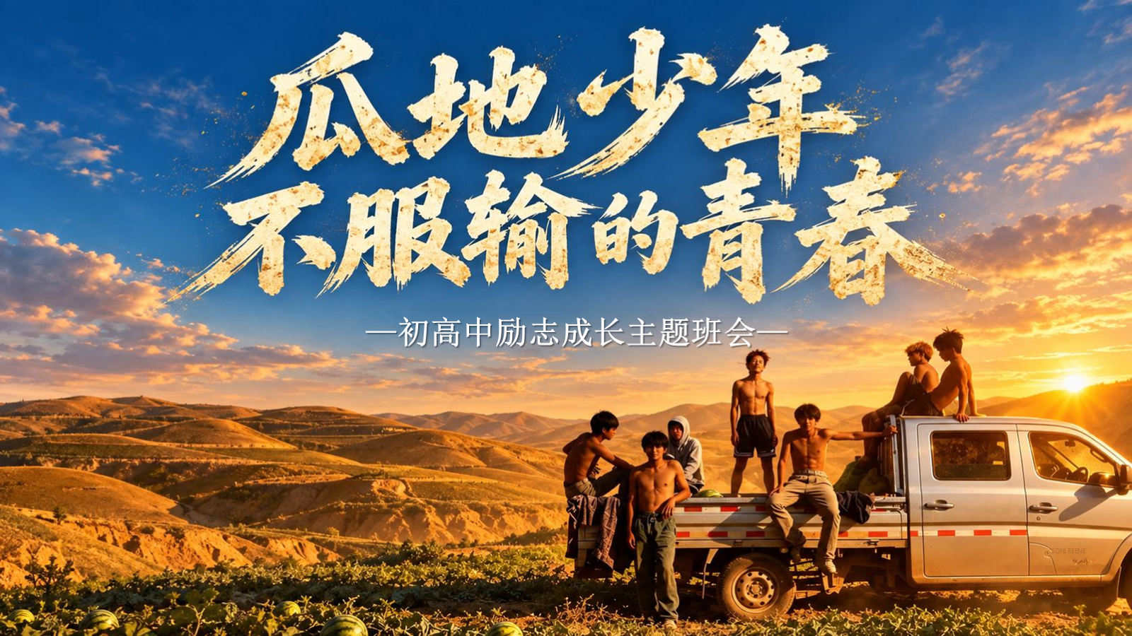 【0341】主题班会【初高中】【励志成长】主题班会：瓜地少年_不服输的青春1 预览