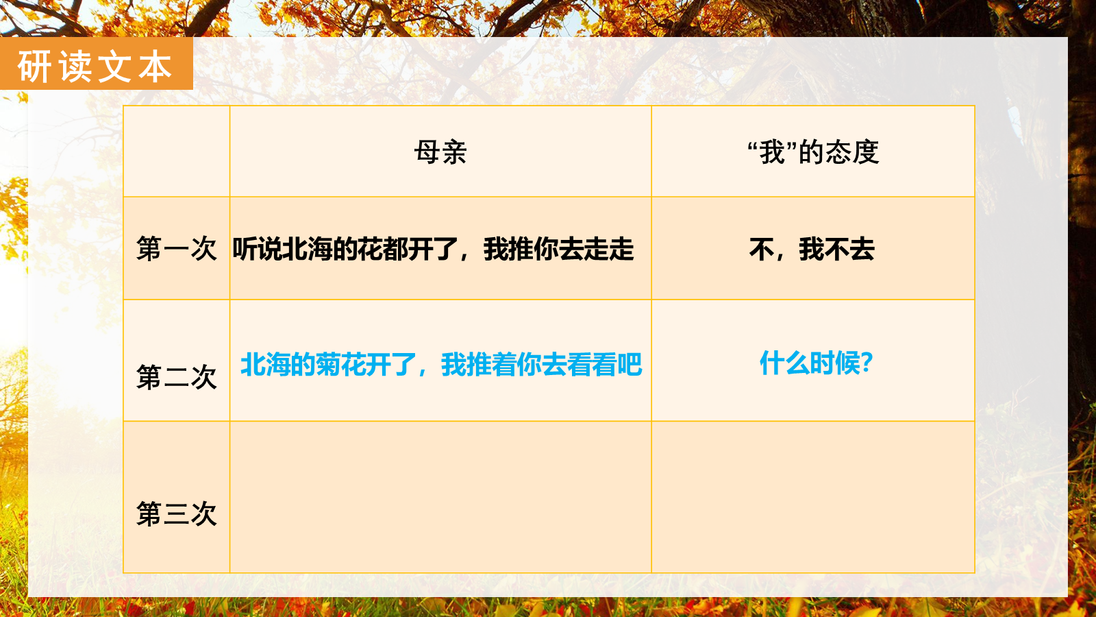 【0329】年级课件-七上语文-《秋天的怀念》公开课 预览