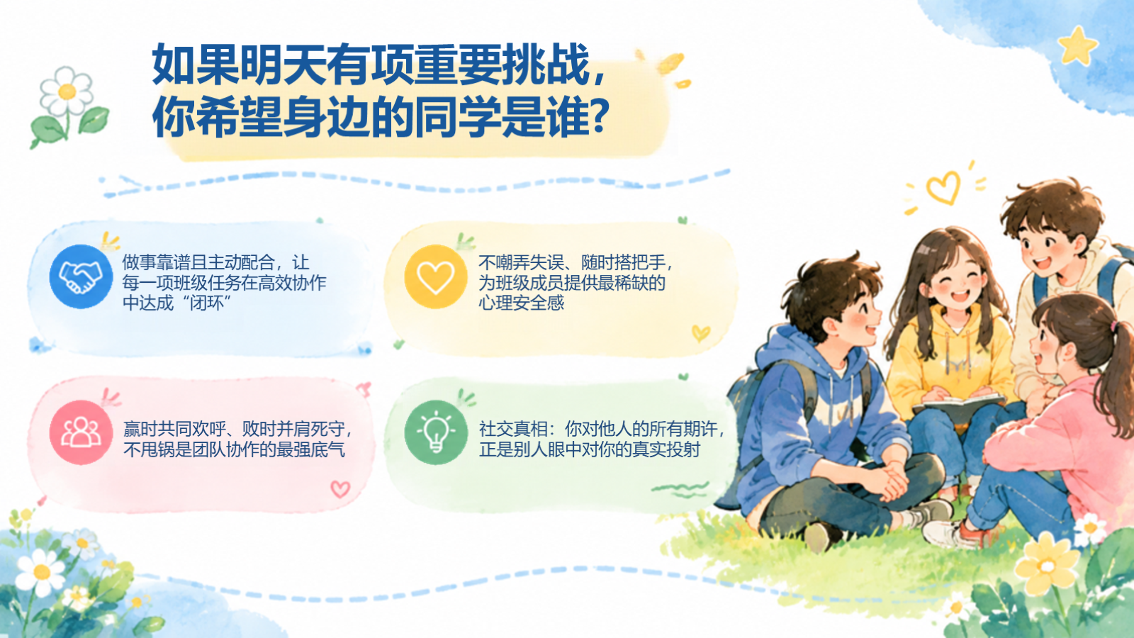 【0332】主题班会--班级凝聚力：我们，不只是同班同学 预览