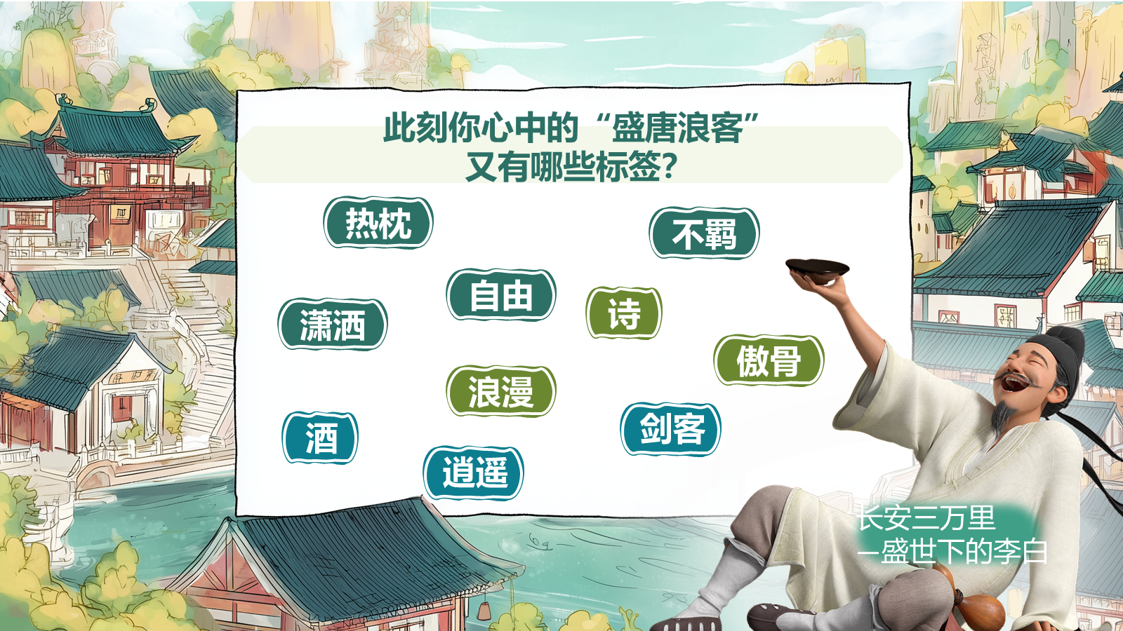 【0325】年级课件-七上语文社团课《诗仙李白&mdash;&mdash;狂放的&ldquo;谪仙人&rdquo;》 预览