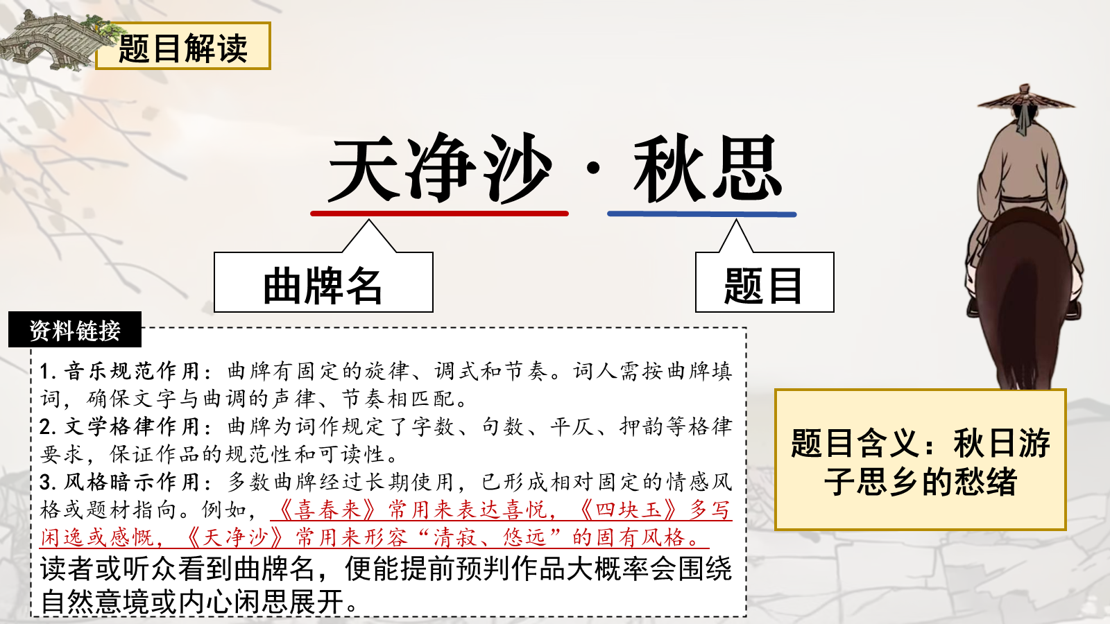 【0328】年级课件-七上语文古代诗歌四首-天净沙秋思 预览