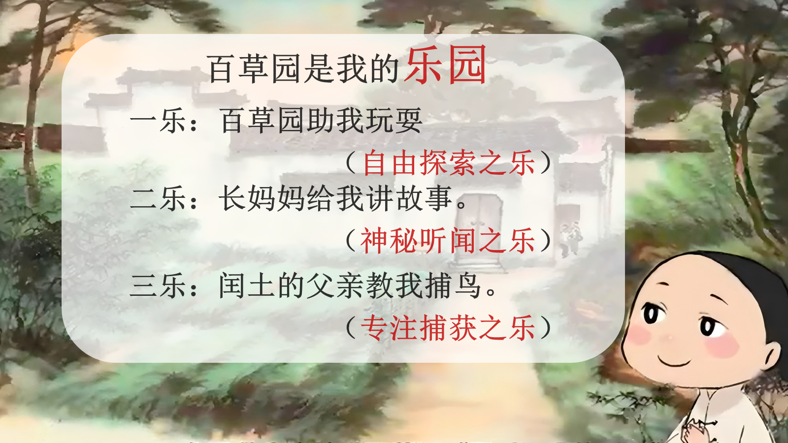 【0337】年级课件-七上语文-《从百草园到三味书屋》公开课 预览