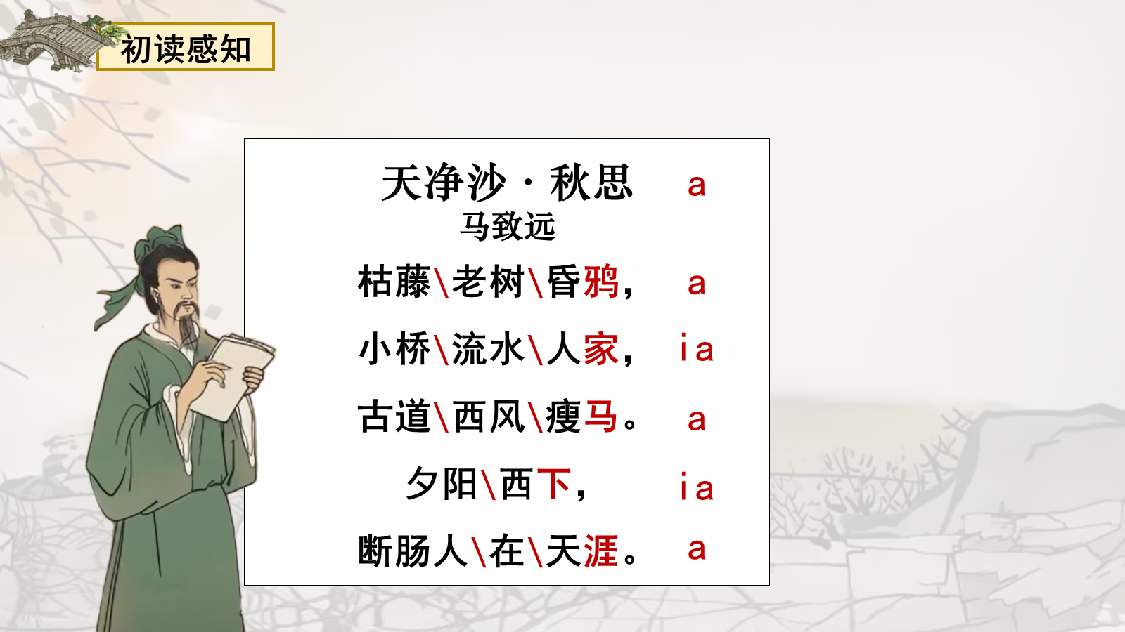 【0328】年级课件-七上语文古代诗歌四首-天净沙秋思 预览