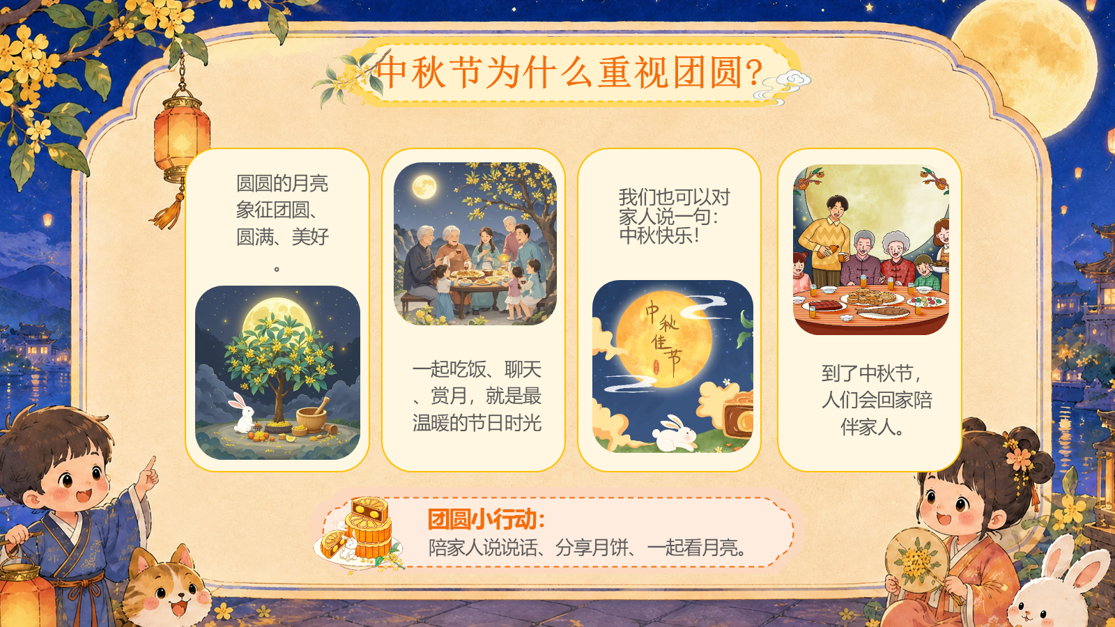【0350】主题班会：【通用】【传统节日】中秋节&mdash;&mdash;月满中秋，欢乐团圆 预览