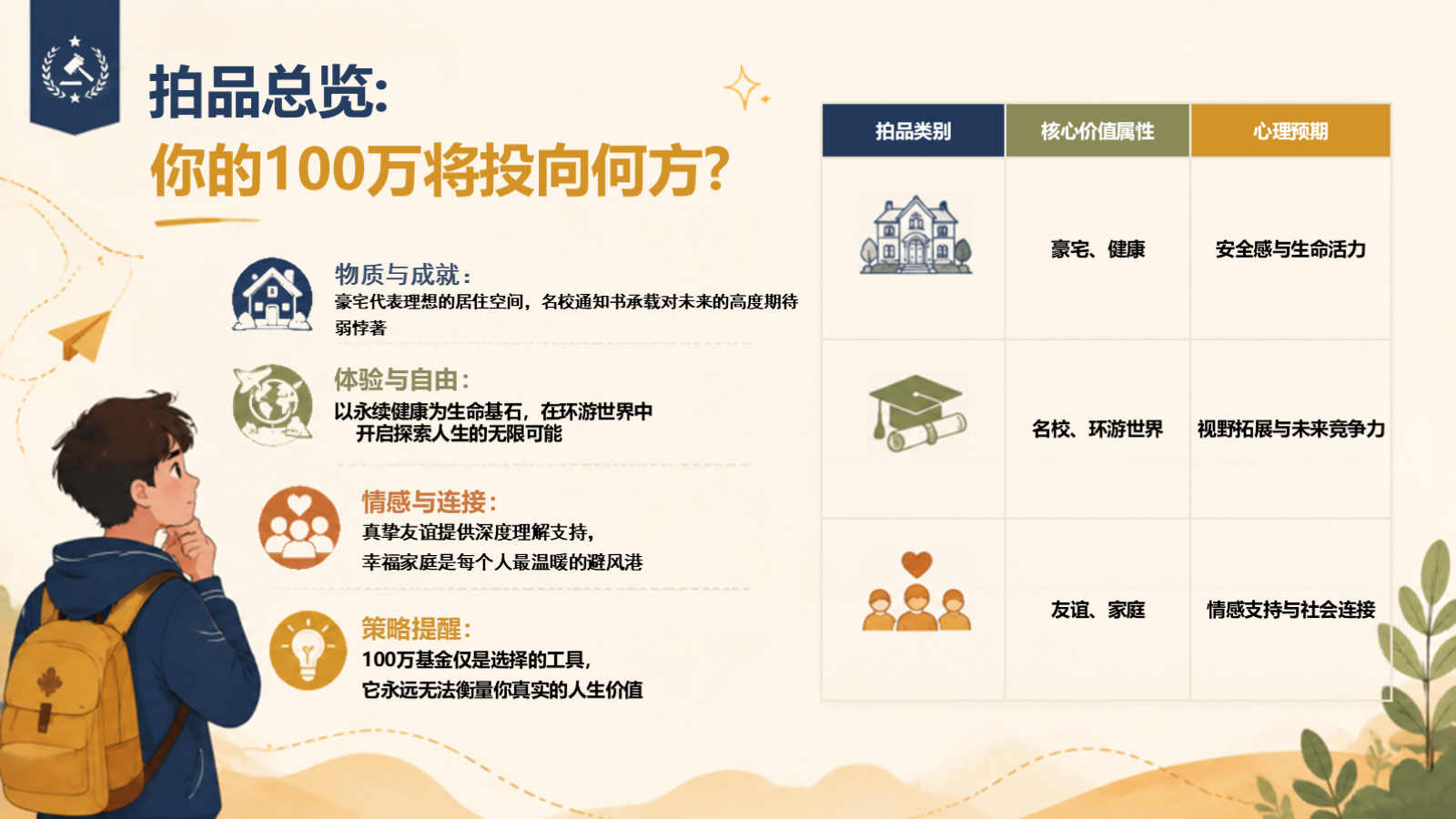 【0373】主题班会：人生拍卖会，竞拍人生想要的东西 预览