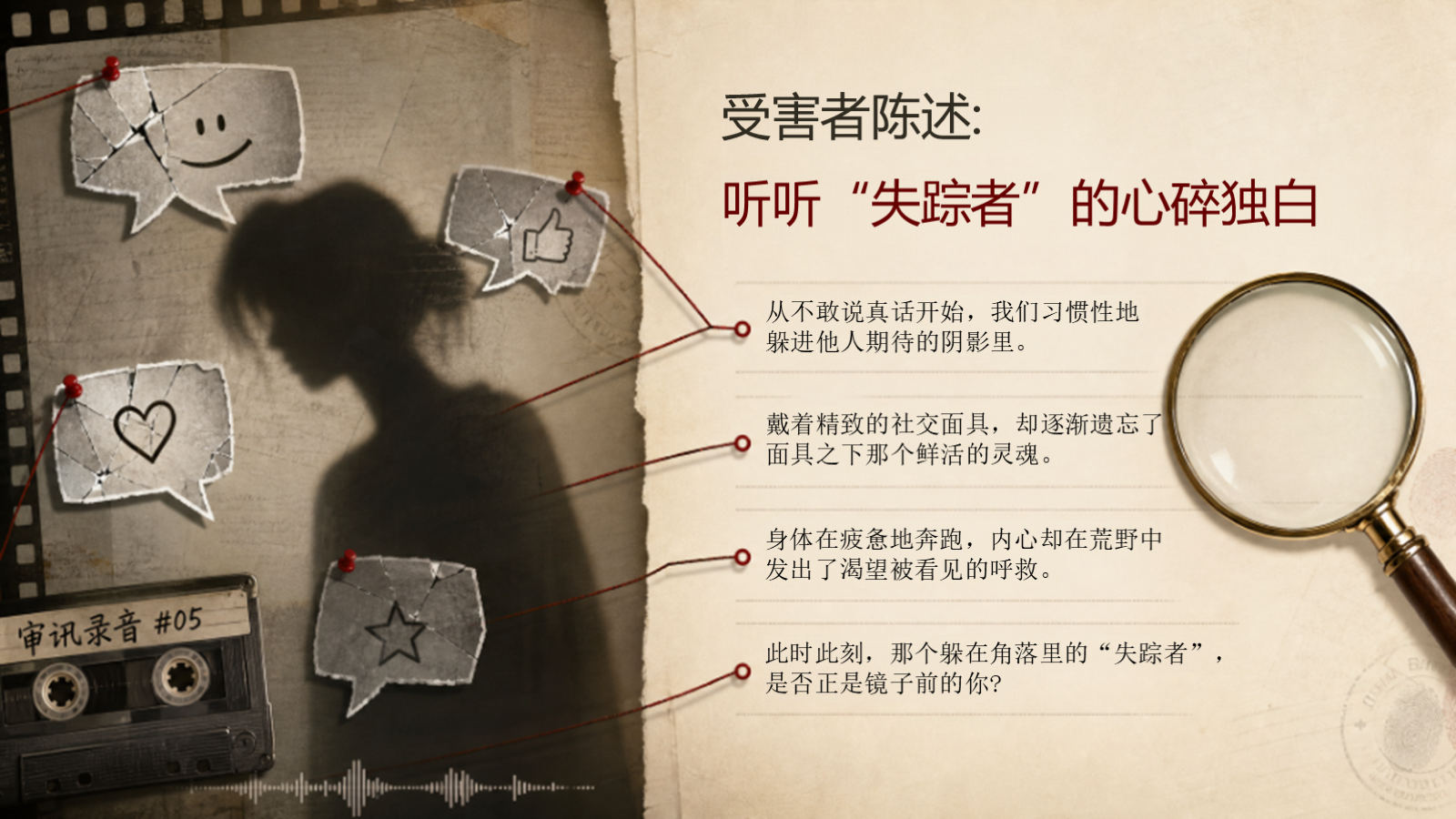【0407】自我认知的心理侦探：消失的&ldquo;我&rdquo; 预览