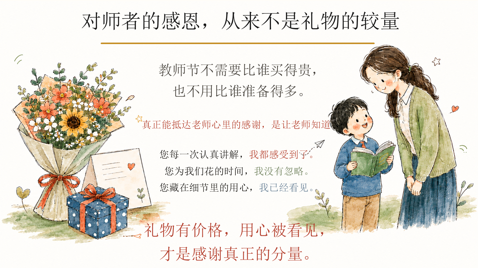 【0421】主题班会：教师节班会《一支红笔背后的温柔》 预览