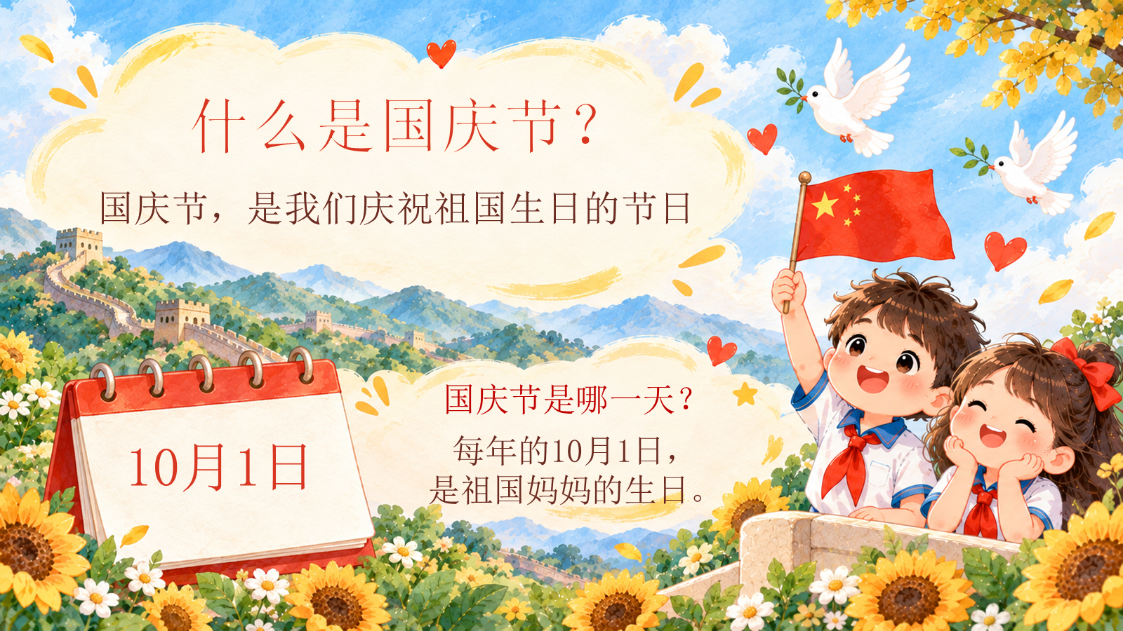 【0425】主题班会：《祖国妈妈今天我为您庆生》 预览