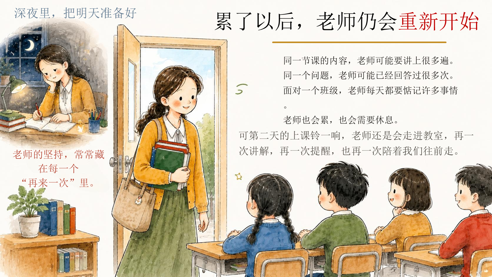 【0421】主题班会：教师节班会《一支红笔背后的温柔》 预览