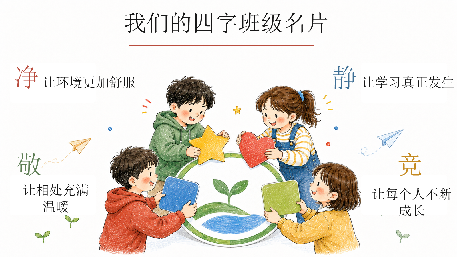 【0419】主题班会：《让净&middot;静&middot;敬&middot;竞，成为我们的班级名片》 预览