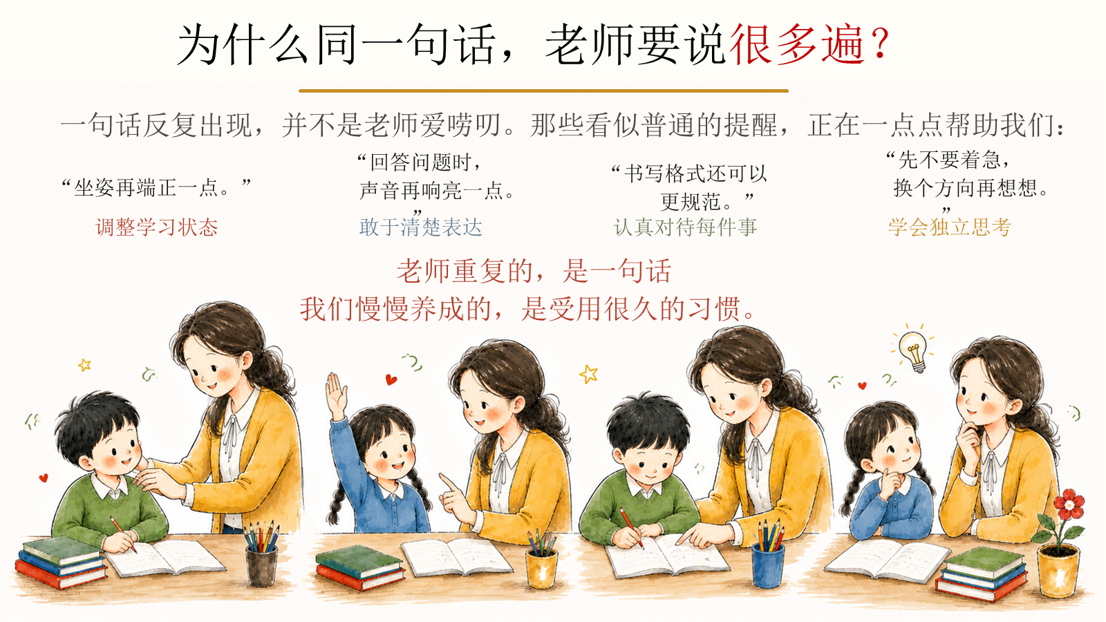 【0421】主题班会：教师节班会《一支红笔背后的温柔》 预览
