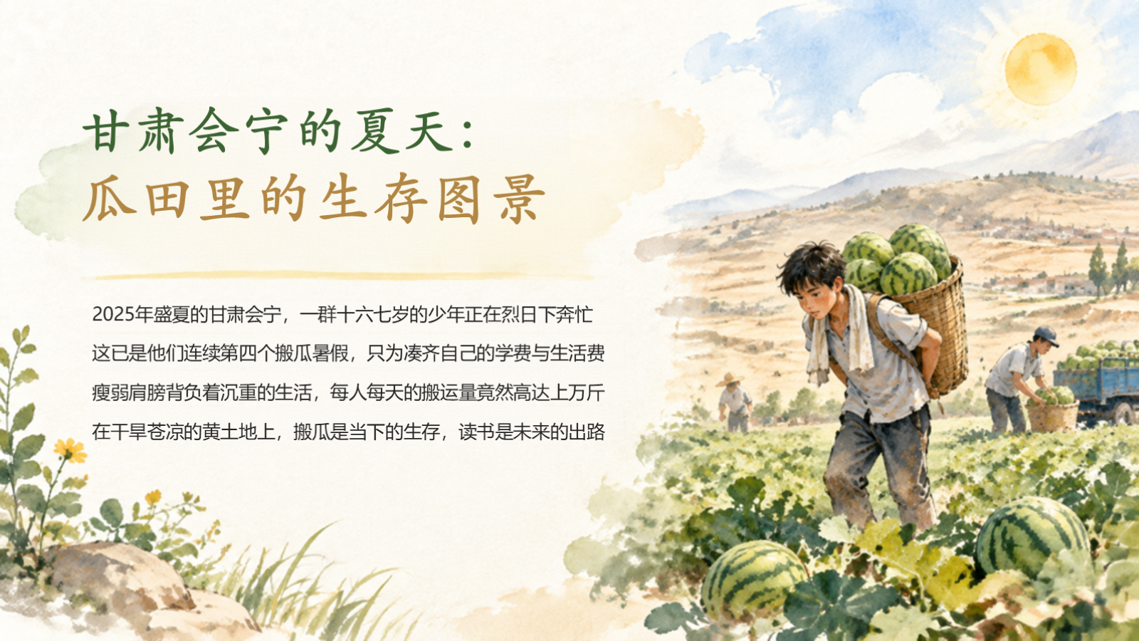 【0426】主题班会：初高中内驱力主题班会：从瓜地少年的故事，看努力学习的意义 预览