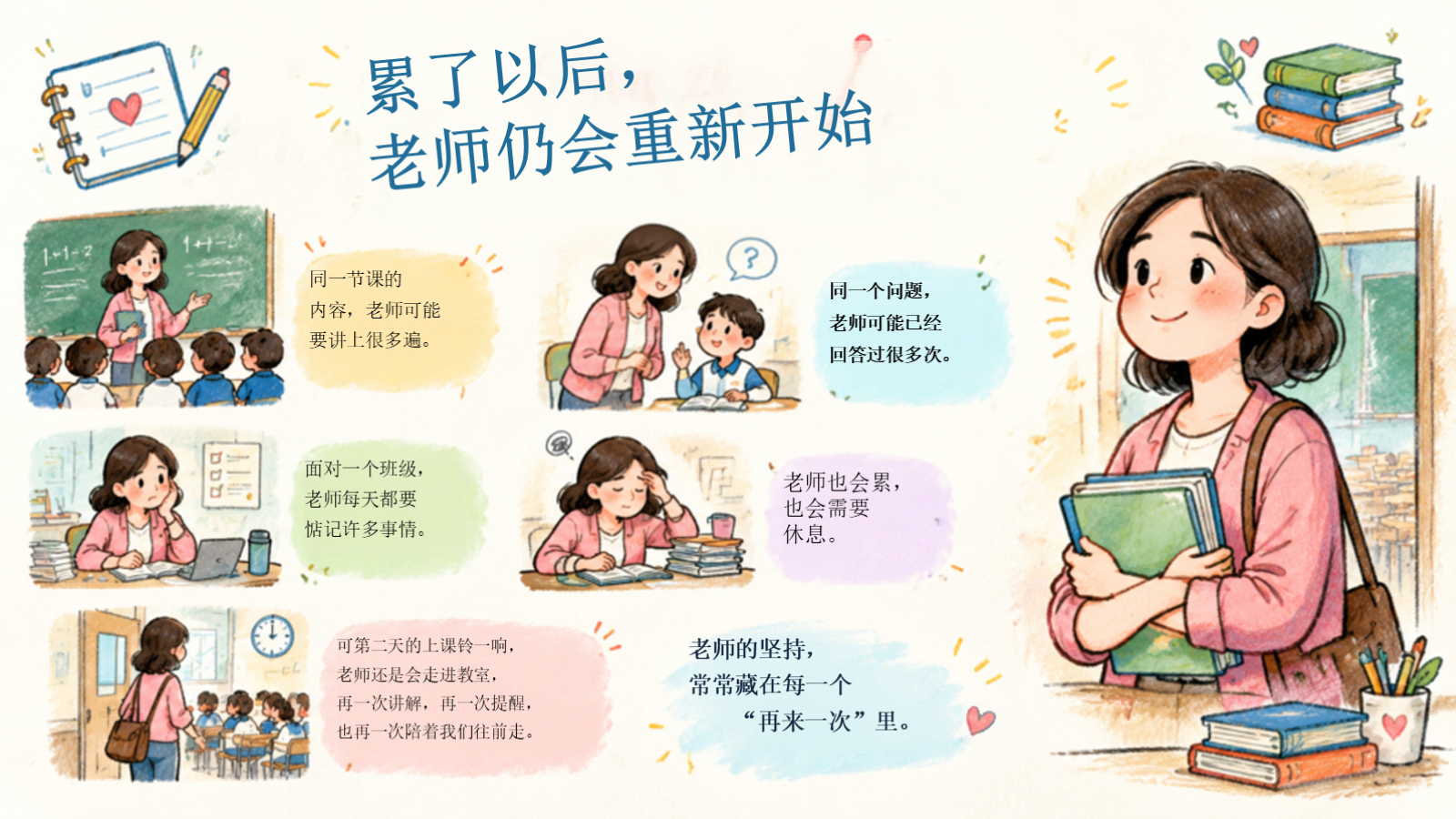 【0420】主题班会：教师节《后来，我读懂了老师》版1 预览