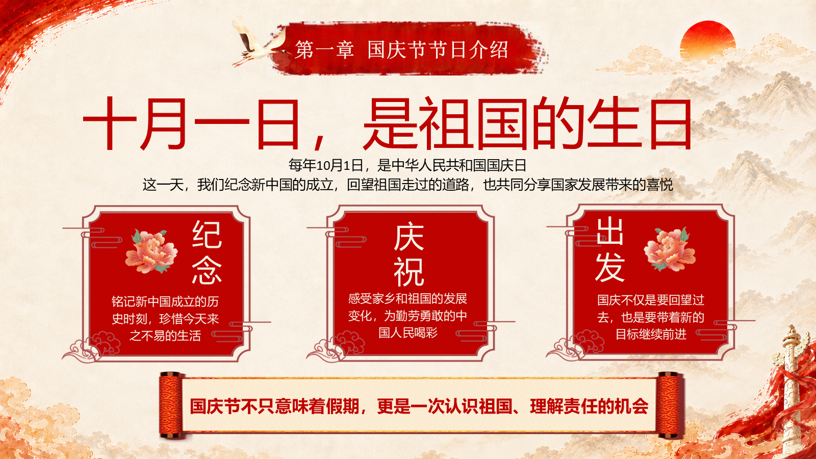 【0447】主题班会：【爱国教育】国庆节77周年主题班会&mdash;&mdash;祖国在我心中 预览