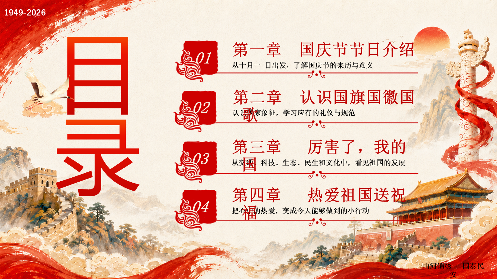 【0447】主题班会：【爱国教育】国庆节77周年主题班会&mdash;&mdash;祖国在我心中 预览